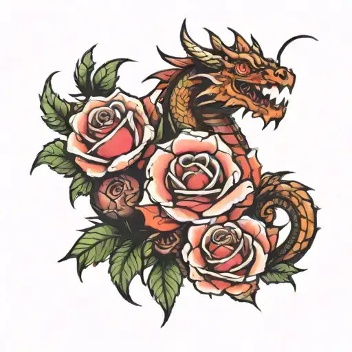 Dragon Coloured Roses