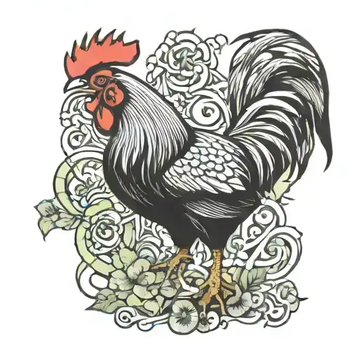 Walloon Rooster With Kiwi Bird