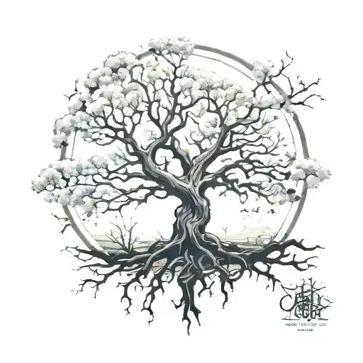 Leafless Tree Surrounded