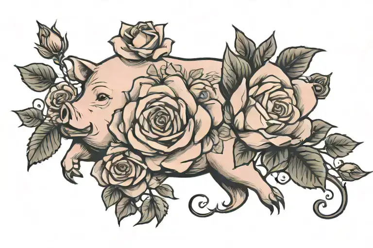 Pig And Rose
