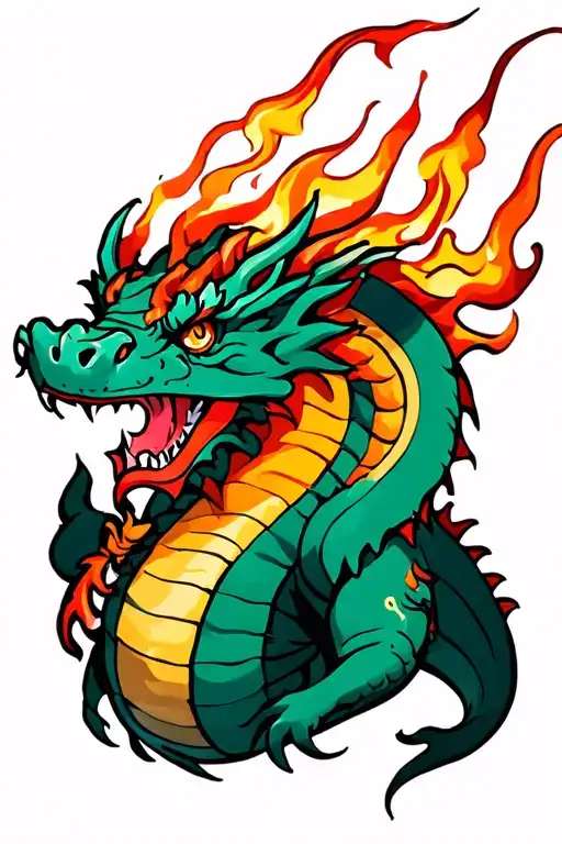 A Dragon Burning Itself