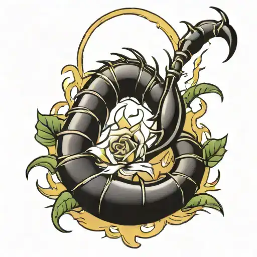 Scorpian With Heart And Water Element
