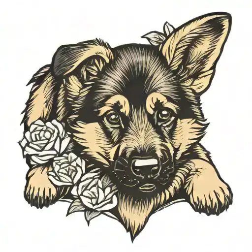 German Shepherd Baby Girl