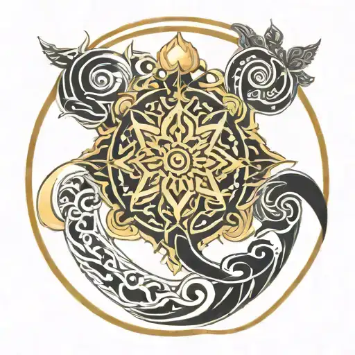 Generate Infinity Tattoo With Buddhist Elements Incorporated