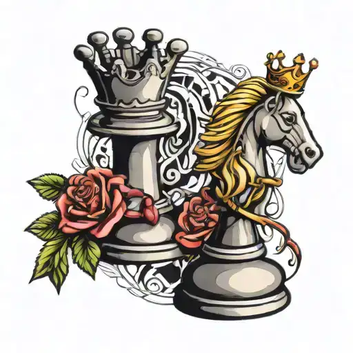 Pawn And Queen Chess Piece