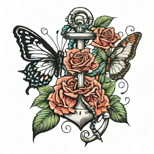 Anchor Roses Butterfly