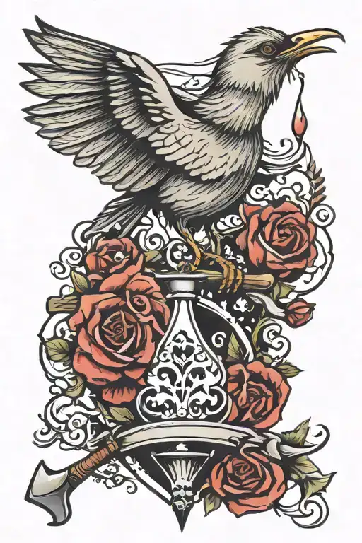 Bird Forming A Spade Card