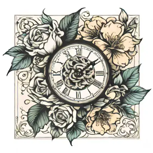 Floral Clock Surrounded