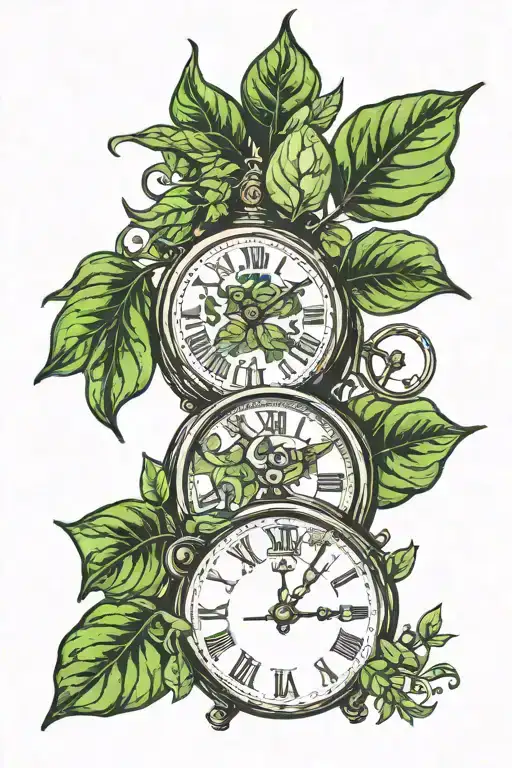 Whimsical Clock Pothos Leaf Transforming