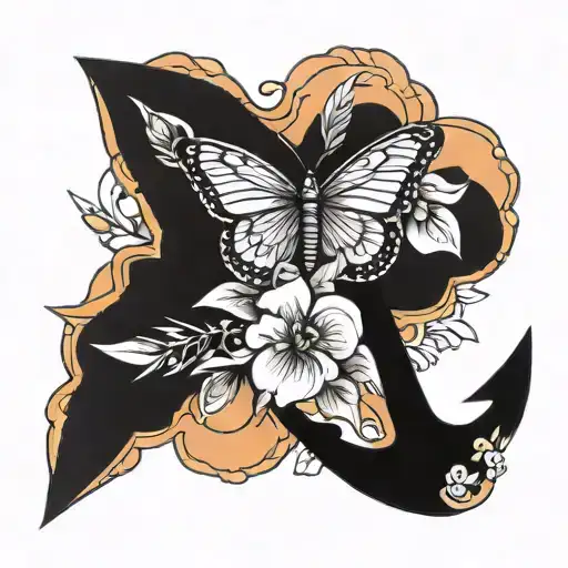 Anchor Flowers Butterfly Sunset Philipino