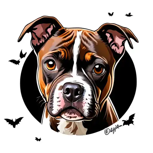 Brown Red Brindle Fur Pitbull Puppy Halloween