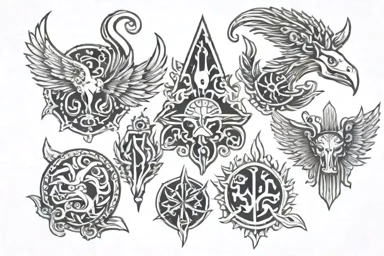 Baltic Symbols Representing Different