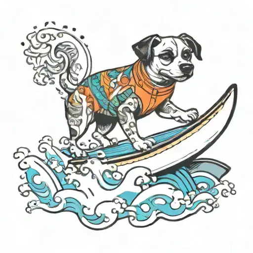 Surfing Dog