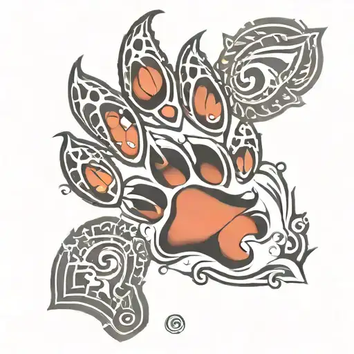 Dog Paw Print Pointer Dog