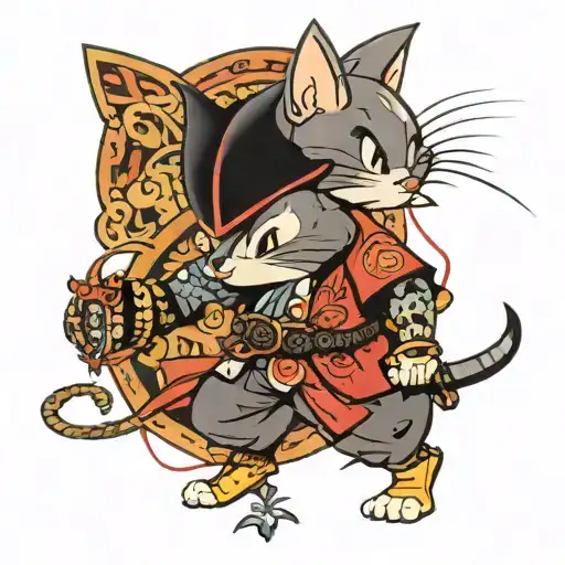 Samurai Tom And Jerry