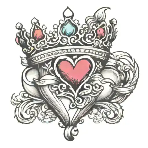 Crown And Heart Intertwined