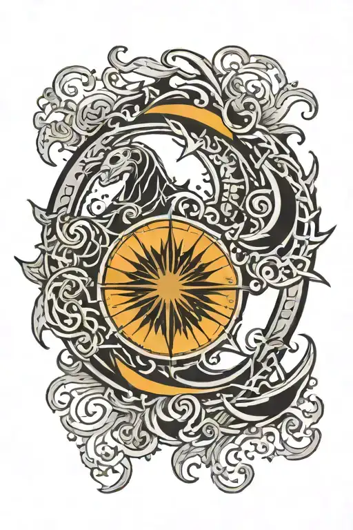 Godsmack Symbol With Sun And Moon Kissing Within The Circle