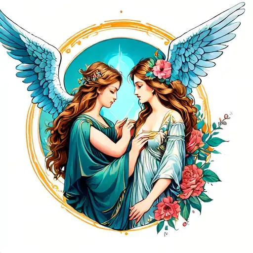 Vitrage And Angel Playing