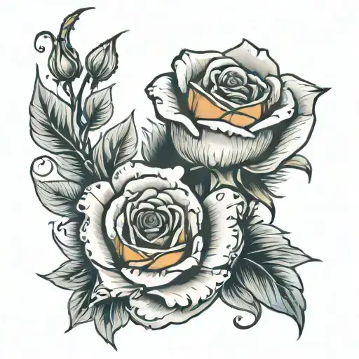 Hand Rose Tattoo Suffering From Love And Pain And Loneliness