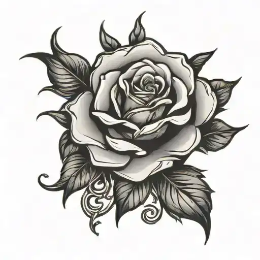 Neck Tattoo Rose