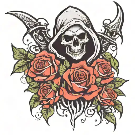 Reaper Crying With Roses