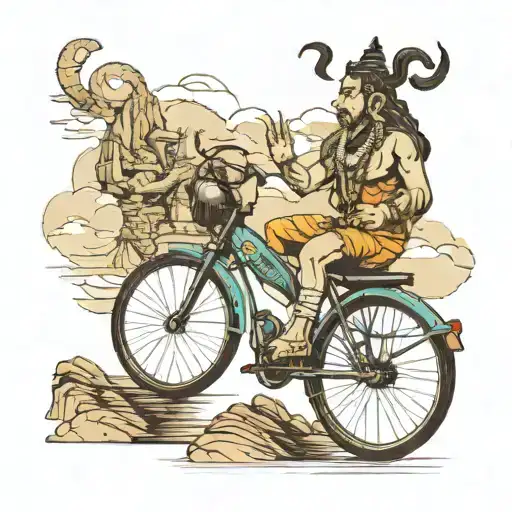 Travel In Bike With Sea View At Top Of Mountain Road In Mountain Top Looking Lord Shiva