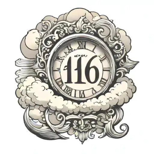 1963 Roman Numerals With Clouds