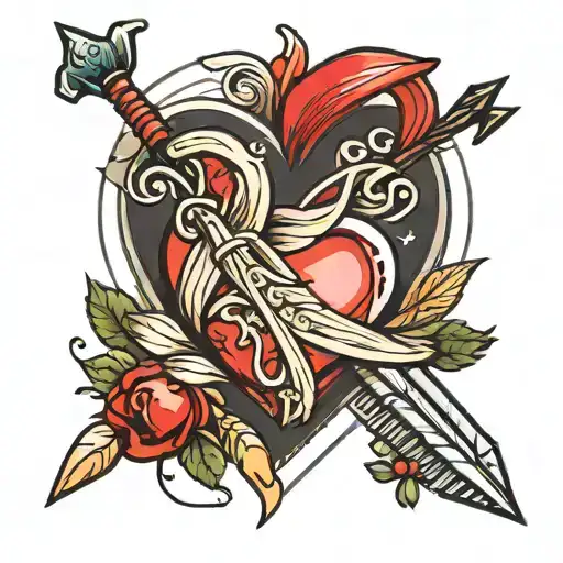 Heart With Arrow Piercing