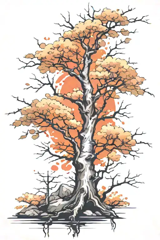 Japanese Birch Tree Growing