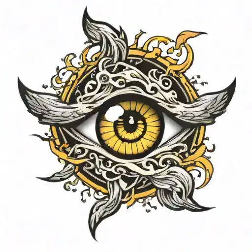 Eye Of The Storm With Lightening