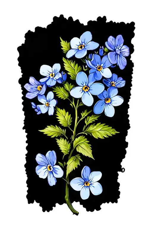 Forget Me Not Flowers On Vine