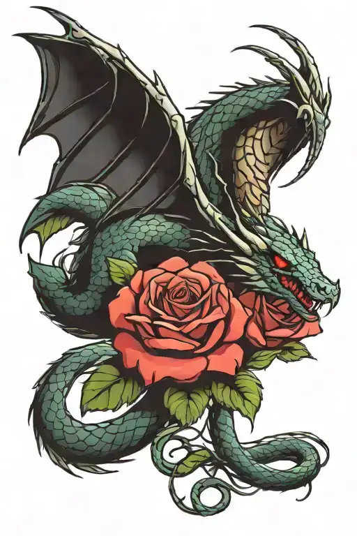 Dragon Roses And Snakes