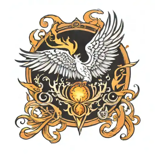 Phoenix Rising With Spell Book