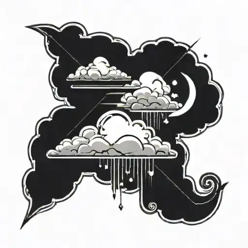 Small Cloud Tattoo Design