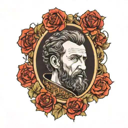 A Portrait Of Feodor Dostoievski In The Form Of Marcus Aurelius's Statue Fragment