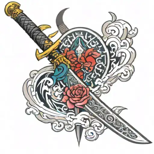 Katana Sword Embedded