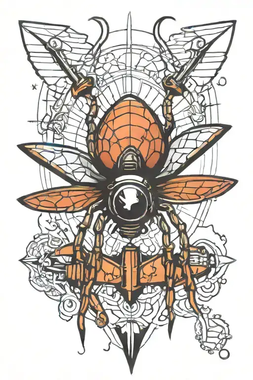 Spider Airplane Ship Eye