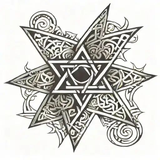 Jewish Star Made Up Of Mobius Strips