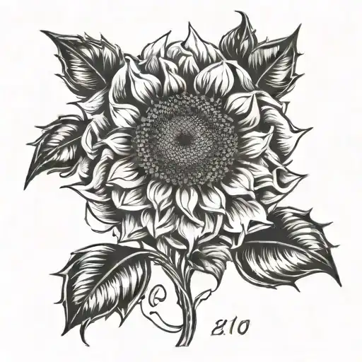 Want A Sunflower Tatto With Hidden Date In It And Date Would 1101