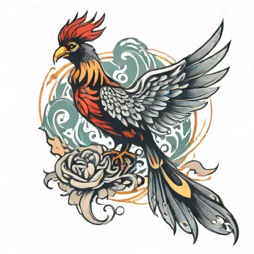 Phoenix From Smoke Red