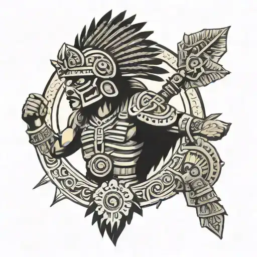 Authentic Aztec Warrior Guerrero Mexico