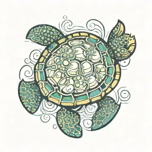 Pure Life In A Sea Turtle