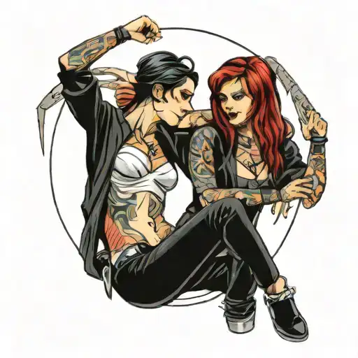 Metal Music And Women Posing