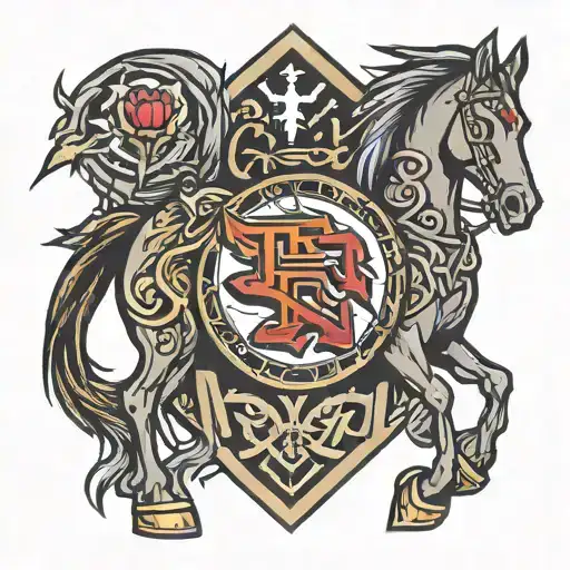 Faze Clan Logo And Horse Inside It Cartoon Looking