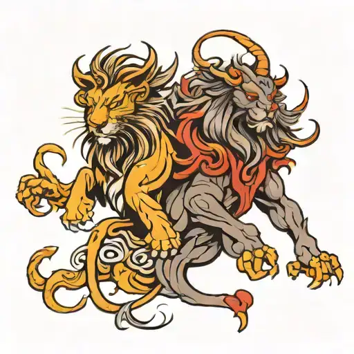 Lion And Demon