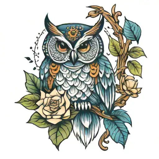 Owl Lotus Dream Catcher