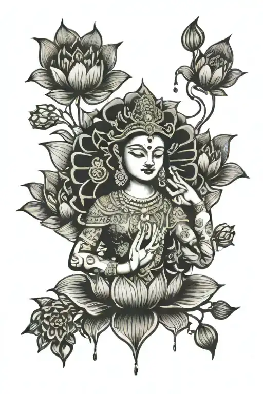 Durga Ten Hand Lotus
