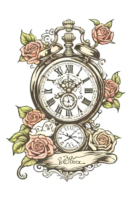 Clock Date Baby Foot Print