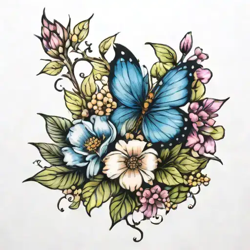 Dainty Nature Tattoo Design