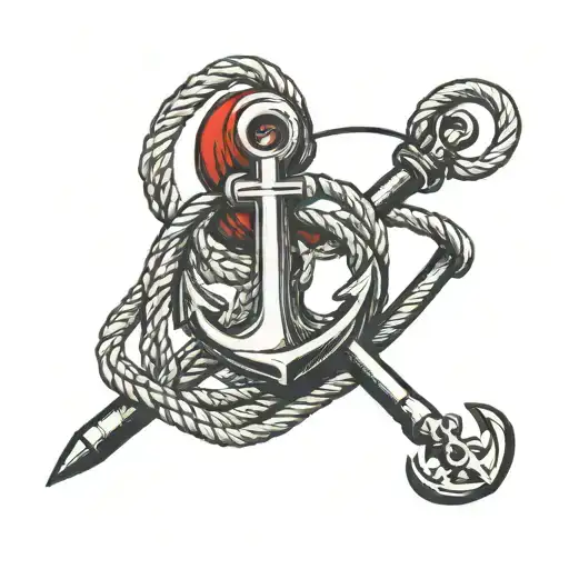 Red String With Anchor